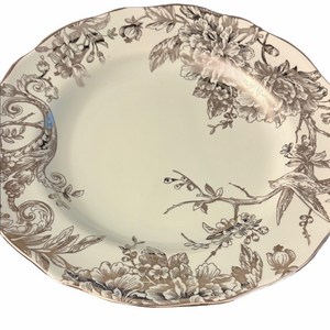 222 Fifth set Adelaide replacement dinner plates 10 3/4 round. Used once!